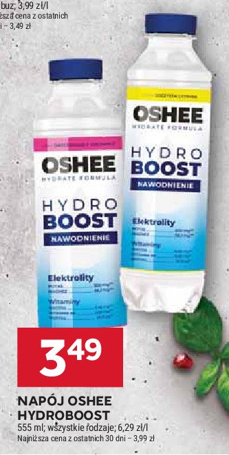 Napój nawodnienie Oshee hydro boost promocja w Stokrotka