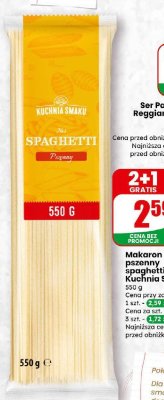 Makaron pszenny spaghetti promocja w Dino