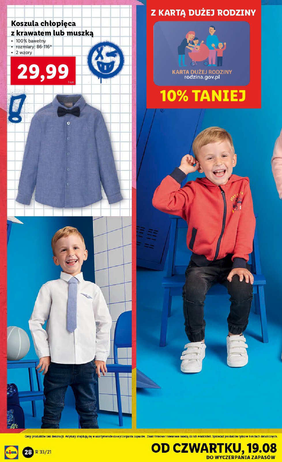 Koszula chłopięca z krawatem rozm. 86-116 cm promocja
