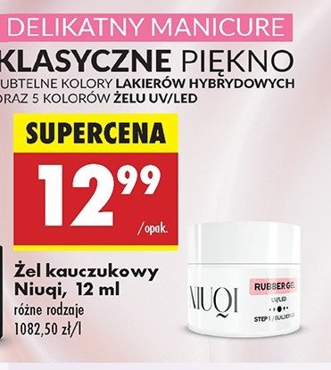 Żel do paznokci kauczukowy Niuqi promocja w Biedronka