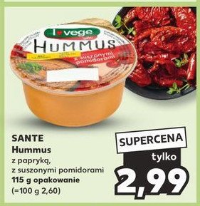 Hummus z suszonymi pomidorami Sante i love vege promocja