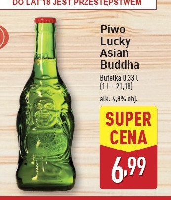 Piwo Lucky buddha promocja w Aldi