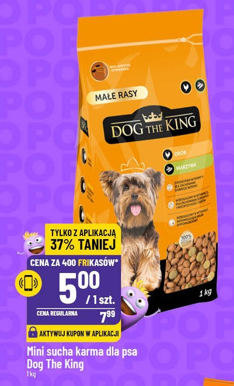 Karma dla psa z kurczakiem małe rasy Dog the king promocja w POLOmarket
