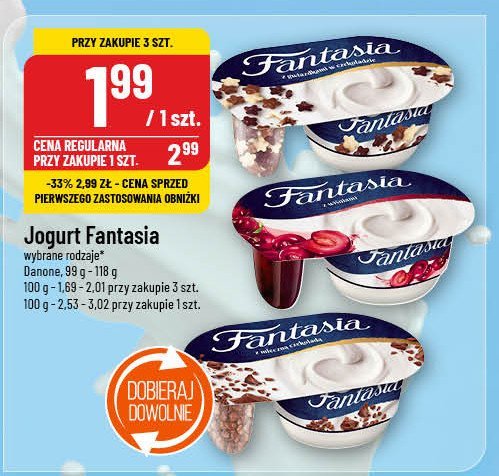 Jogurt z gwiazdkami w czekoladzie Danone fantasia promocja w POLOmarket