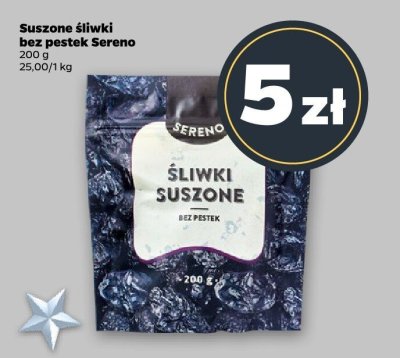 Śliwki suszone bez pestek Sereno promocja w Netto