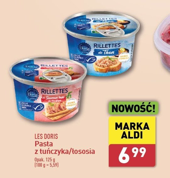 Pasta z tuńczyka Les doris promocja w Aldi