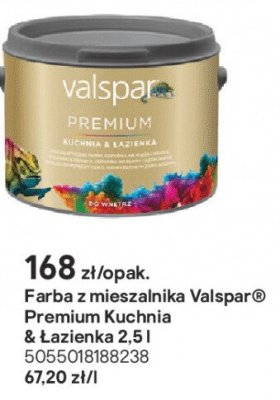 Farba z mieszalnika Valspar Premium Kuchnia & Łazienka promocja w Castorama