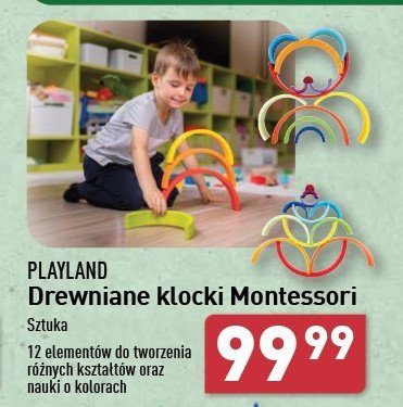 Klocki drewniane montessori Playland promocja