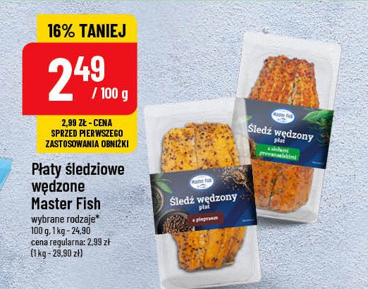 Śledż wędzony z ziołami Master fish promocja