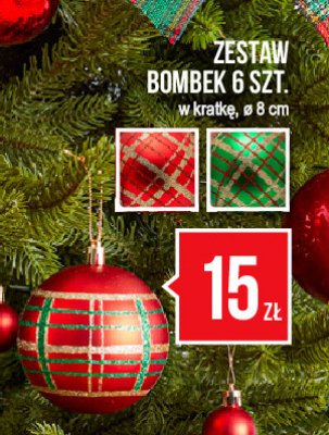 Bombka w kratk臋 8 cm promocja