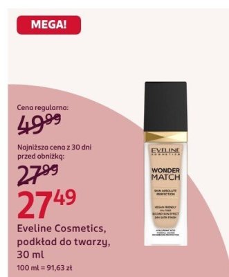 Podkład do twarzy Eveline Cosmetics, 30 ml promocja w Rossmann