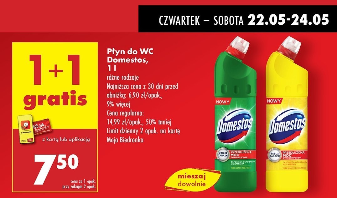 Płyn do wc citrus fresh Domestos promocja