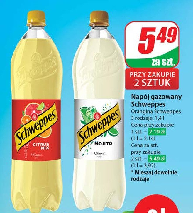 Napój mojito Schweppes promocja w Dino