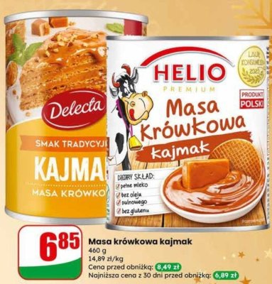 Masa krówkowa kajmak Delecta promocja w Dino