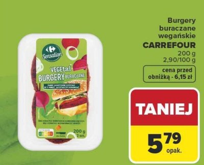 Burgery buraczane wegańskie Carrefour promocja w Carrefour Market