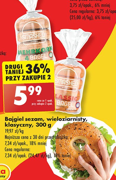 Bajgle pszenne Smashed promocja