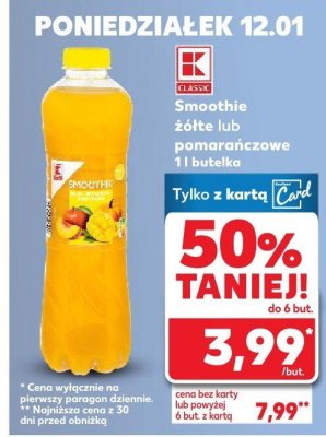 Smoothie żółte 1 l  promocja w Kaufland