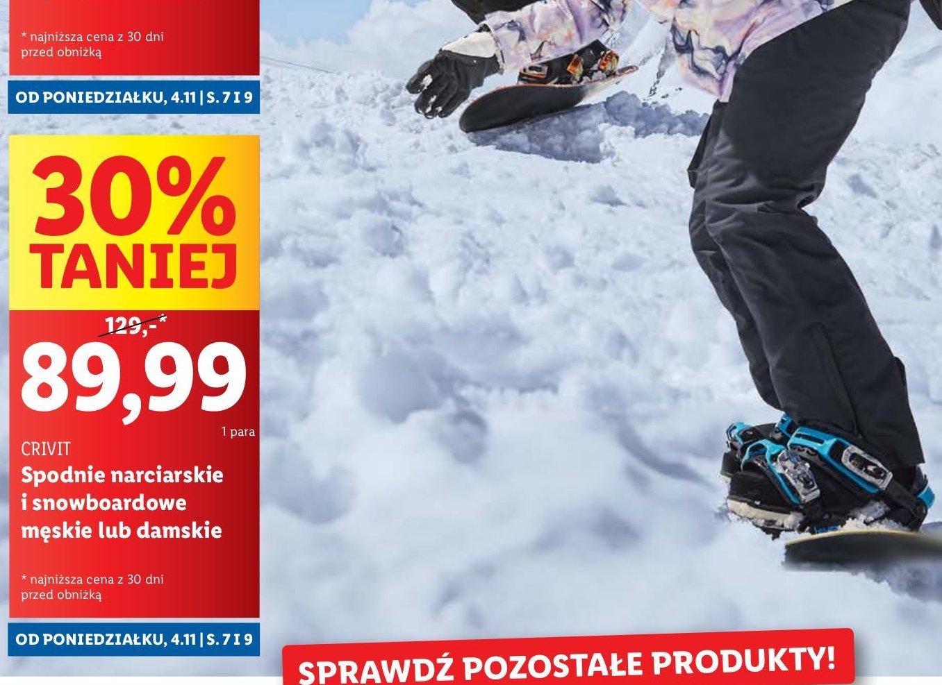 Spodnie narciarskie męskie Crivit promocja