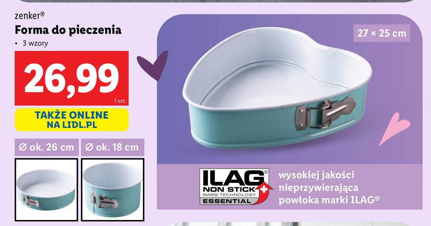 Forma do pieczenia 18 cm Zenker fackelmann promocja w Lidl