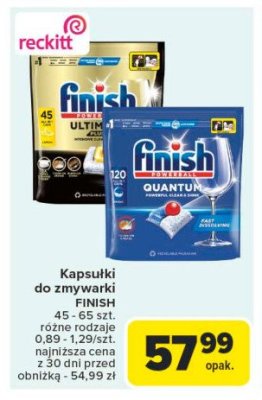Kapsułki do zmywarki regular Finish quantum promocja