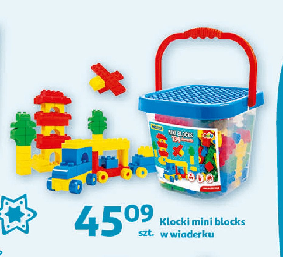Klocki w wiaderku Wader promocja
