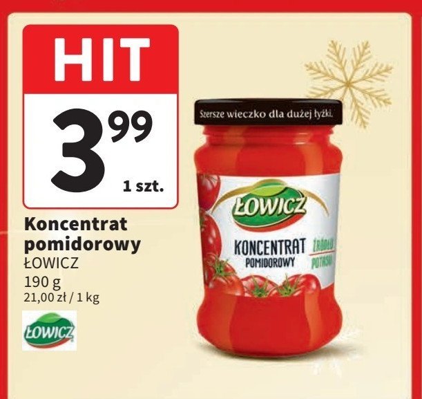 Koncentrat pomidorowy 30 % Łowicz promocja