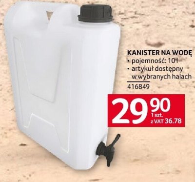 Kanister na wodę promocja w Selgros