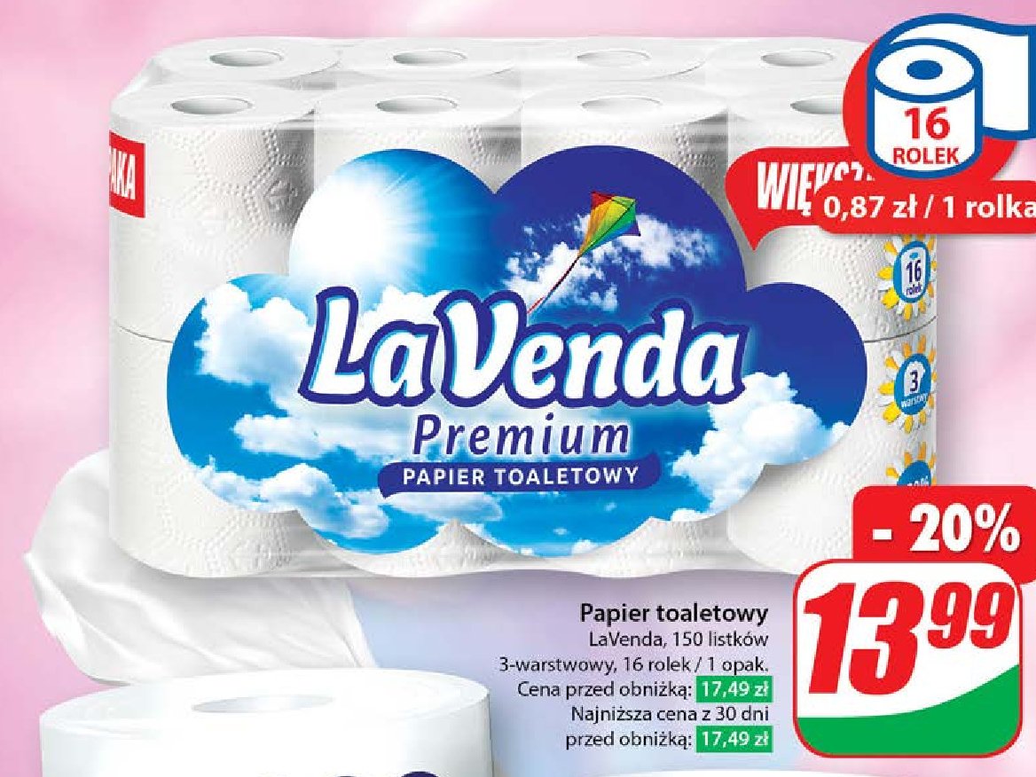 Papier toaletowy premum Lavenda promocja