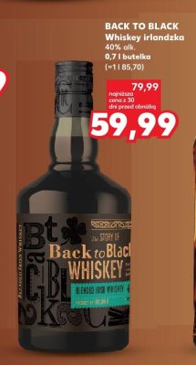 Whiskey irlandzka BACK TO BLACK 40% 0,7 l promocja w Kaufland