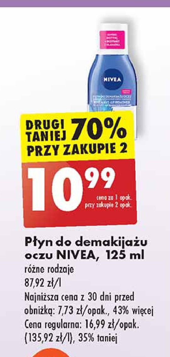 Płyn do demakijażu oczu dwufazowy delikatne okolice oczu Nivea face essentials promocja