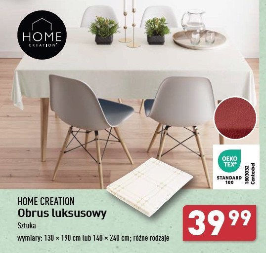 Obrus luksusowy 140 x 240 cm Home creation promocja w Aldi