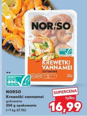 Krewetki vannamei gotowane 250g  promocja w Kaufland