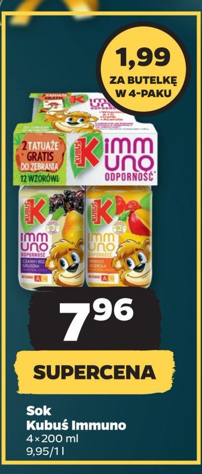 Napój mix Kubuś immuno odporność promocja