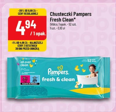 Chusteczki Pampers Fresh Clean promocja w POLOmarket