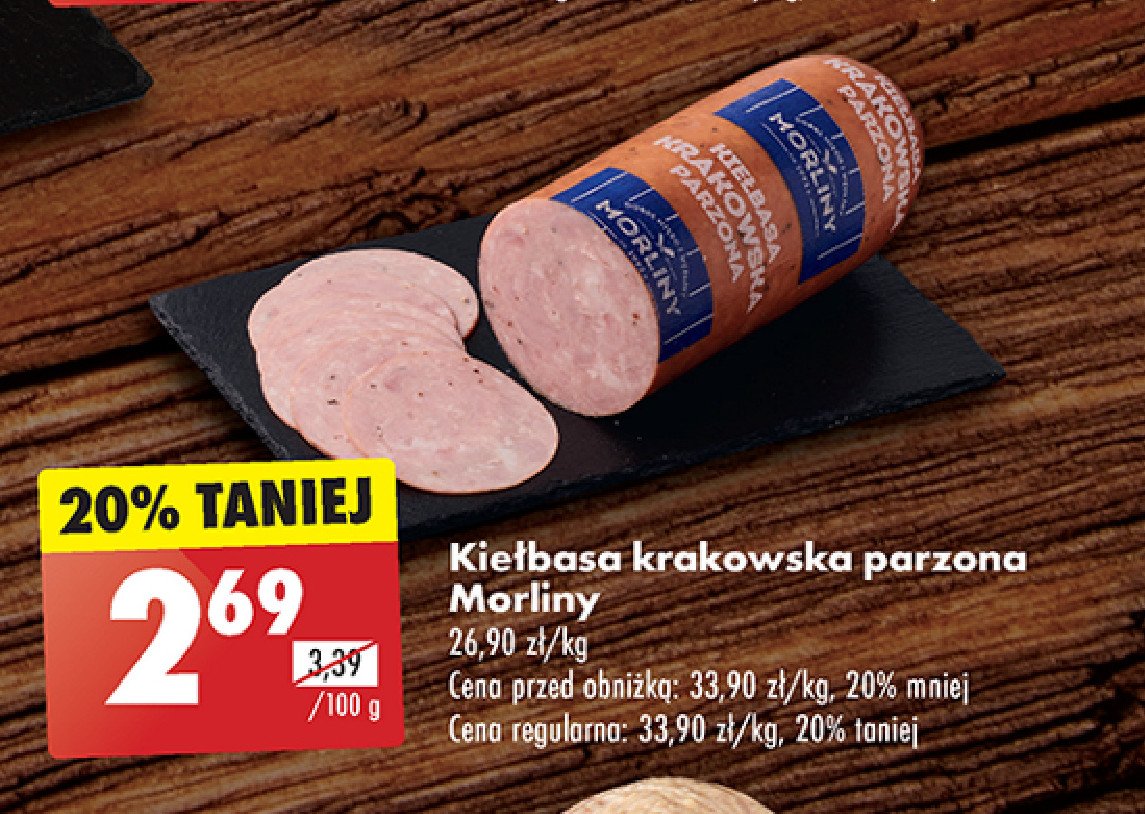 Kiełbasa krakowska parzona Morliny promocja