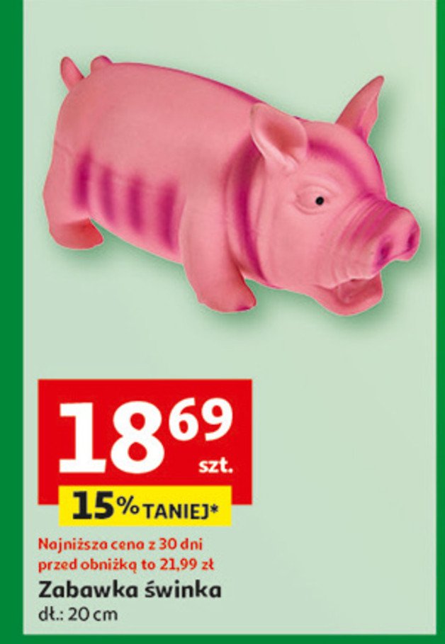 Zabawka świnka 20 cm promocja w Auchan