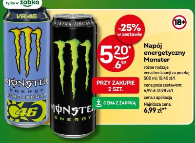 Napój energetyczny Monster różne rodzaje promocja w Żabka