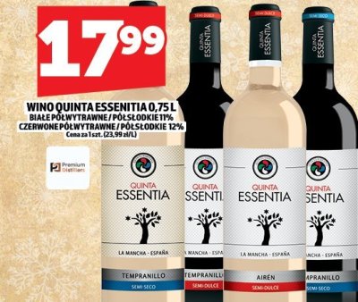 Wino Quinta Essentia 0,75l białe półwytrawne / półsłodkie 11% czerwone półwytrawne / półsłodkie 12% promocja w TOPAZ