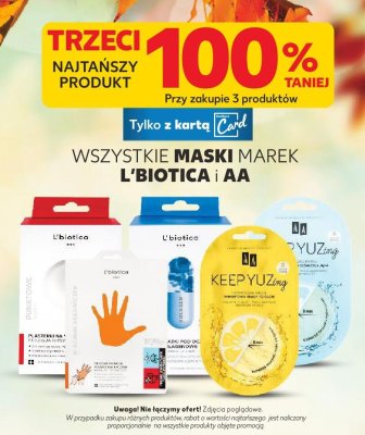 Maski L'Biotica i AA promocja w Kaufland