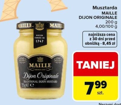 Musztarda Dijon Originale Maille promocja w Carrefour Market