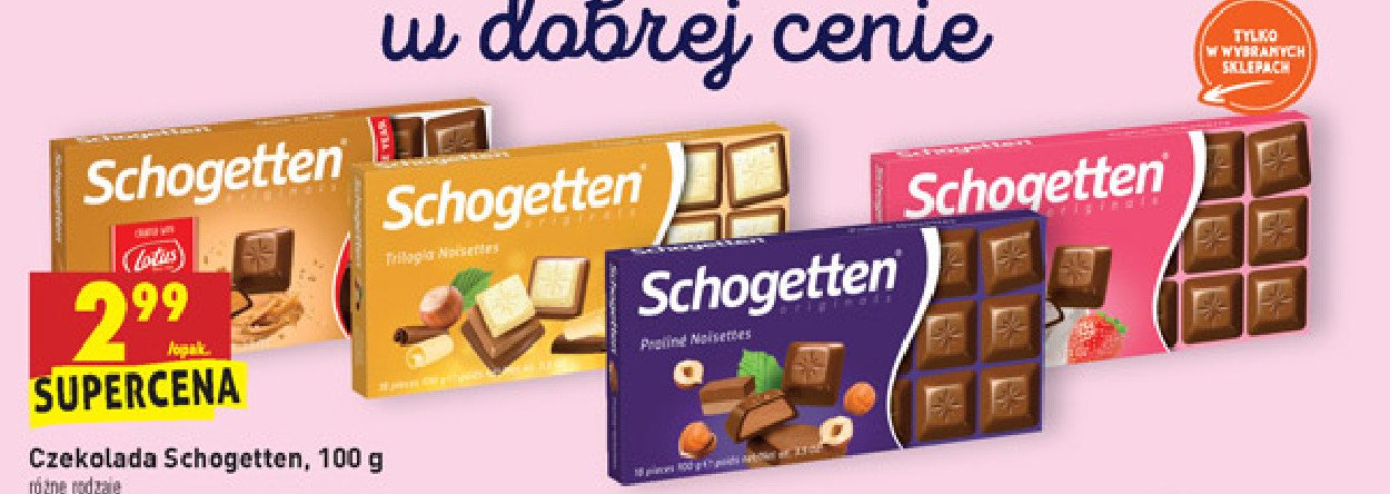 Czekolada truskawkowa Schogetten promocja