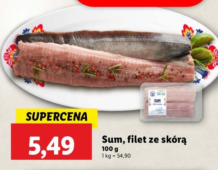 Sum afrykański filet ze skórą promocja w Lidl
