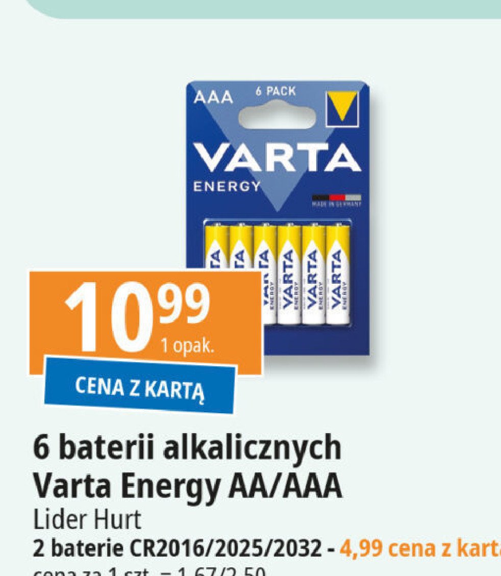 Baterie alkaiczne lr03 Varta promocja