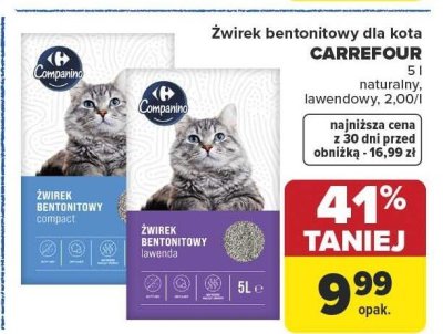 Żwirek bentonitowy promocja w Carrefour Market