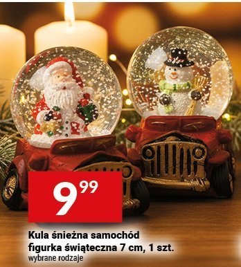 Kula śnieżna samochód figurka świąteczna 7 cm, 1 szt. wydanie różne promocja w Twój Market