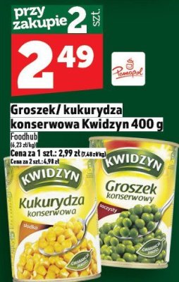 Groszek/kukurydza konserwowa Kwidzyn 400g promocja w TOPAZ
