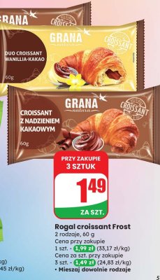 Rogal croissant z nadzieniem kakaowym promocja w Dino