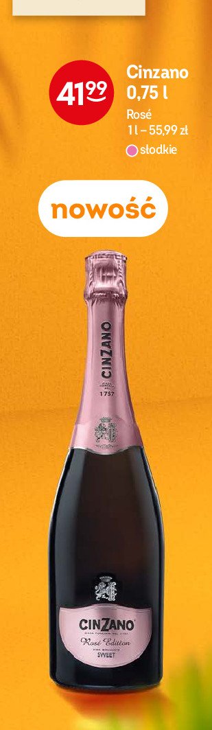 Wino CINZANO ROSE promocja