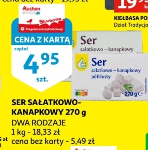 Ser sałatkowo-kanapkowy tłusty Podniesiony kciuk promocja