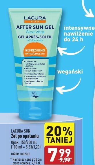 Żel do ciała po opalaniu Lacura sun promocja